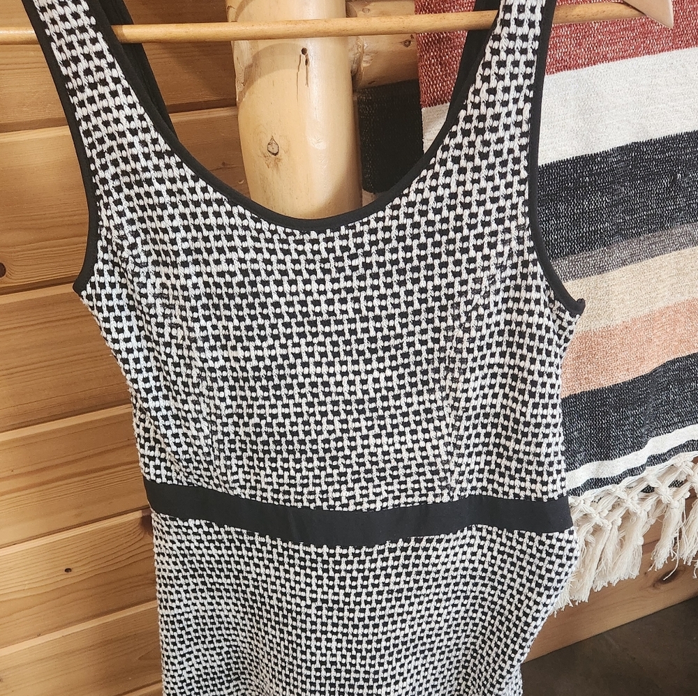 Elegant Black and White Women's Dress
